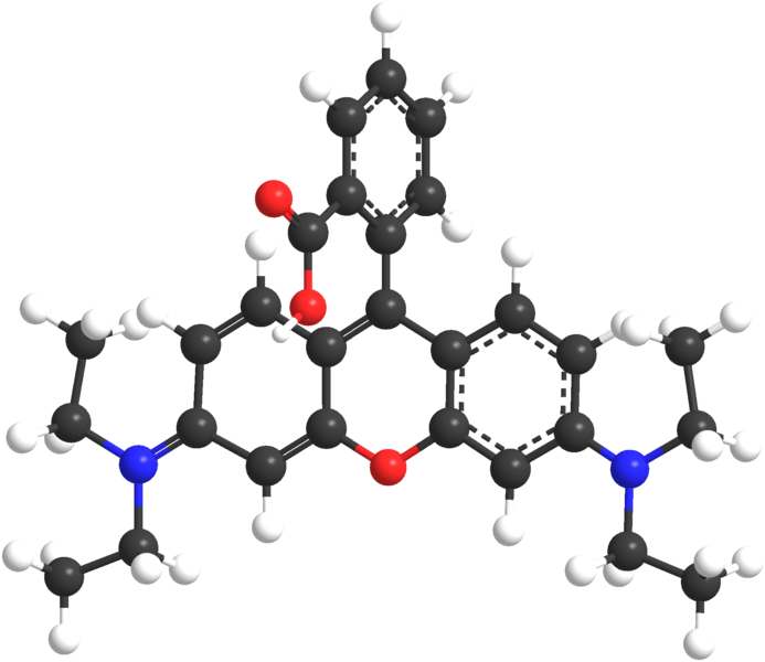 Rhodamine B 3d Model - Organic Chemistry (693x600), Png Download