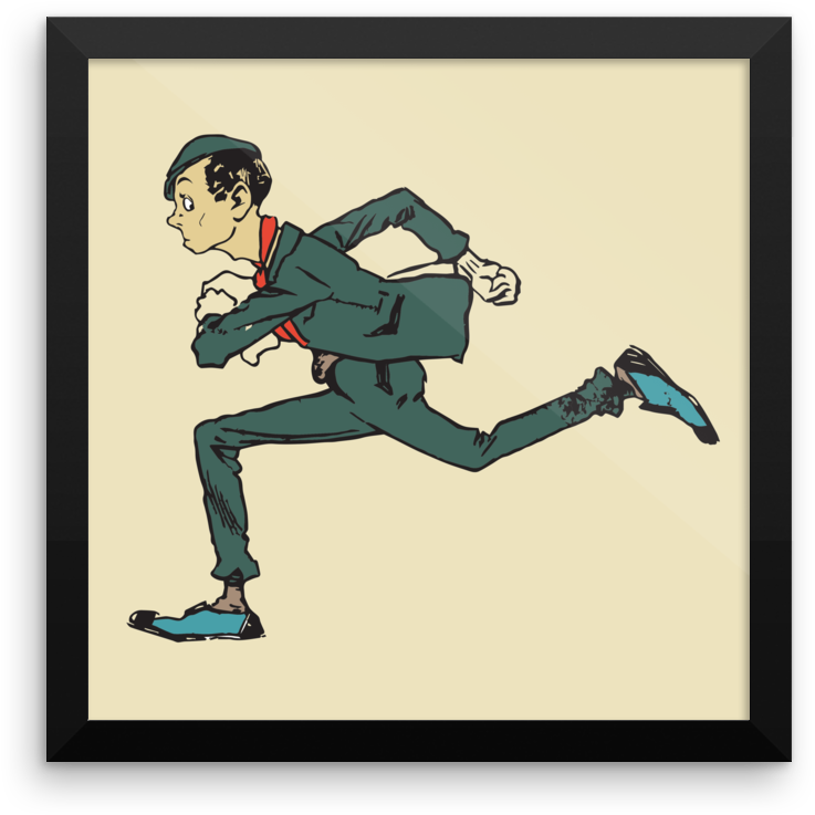 Running Guy Poster - Amss (1000x1000), Png Download