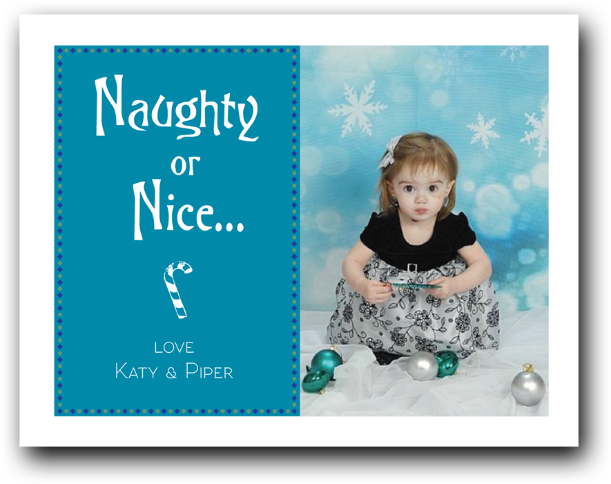 Naughty Or Nice Christmas Card - Picture Frame (1000x1000), Png Download