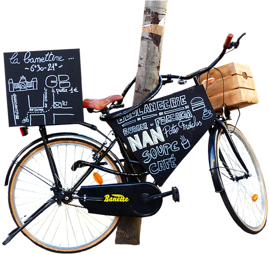 Bike, Black, Old, City, Retro, Wheel, Urban, Street - Hybrid Bicycle (960x539), Png Download