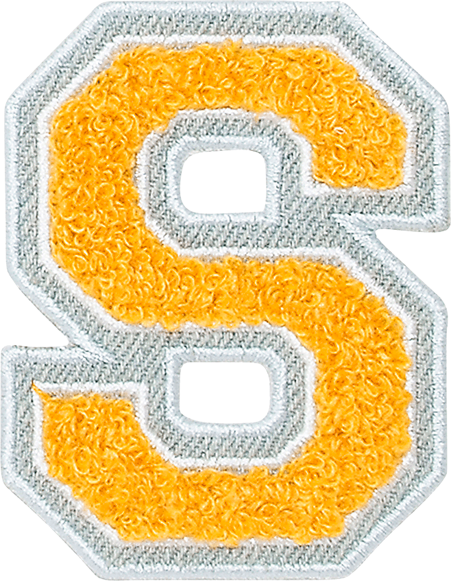Varsity Letter Yellow Patches - Varsity Letter S Patch (658x847), Png Download