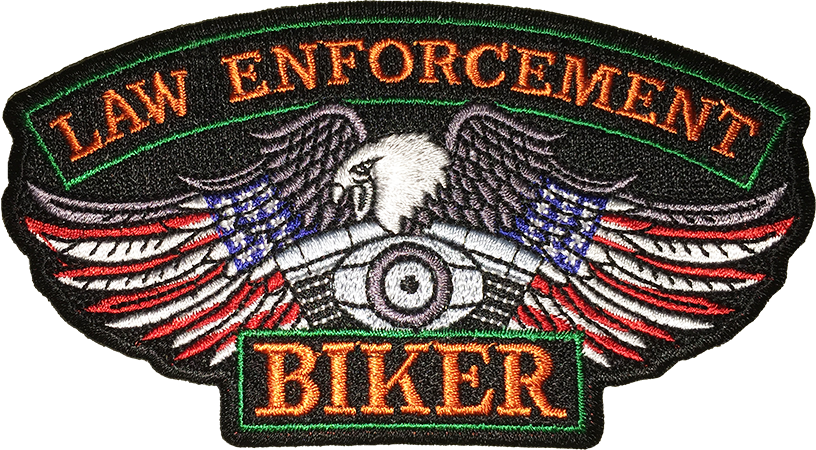 Law Enforcement Biker Patch - Emblem (816x450), Png Download
