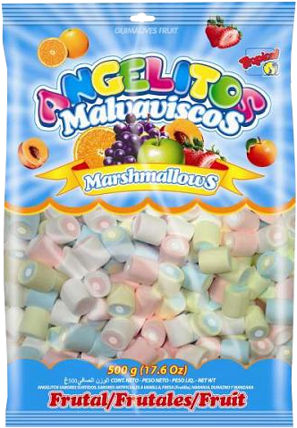 Confiteca Malvavisco Angelitos Cilindros Frutales 500g - Productos Guandy (647x647), Png Download