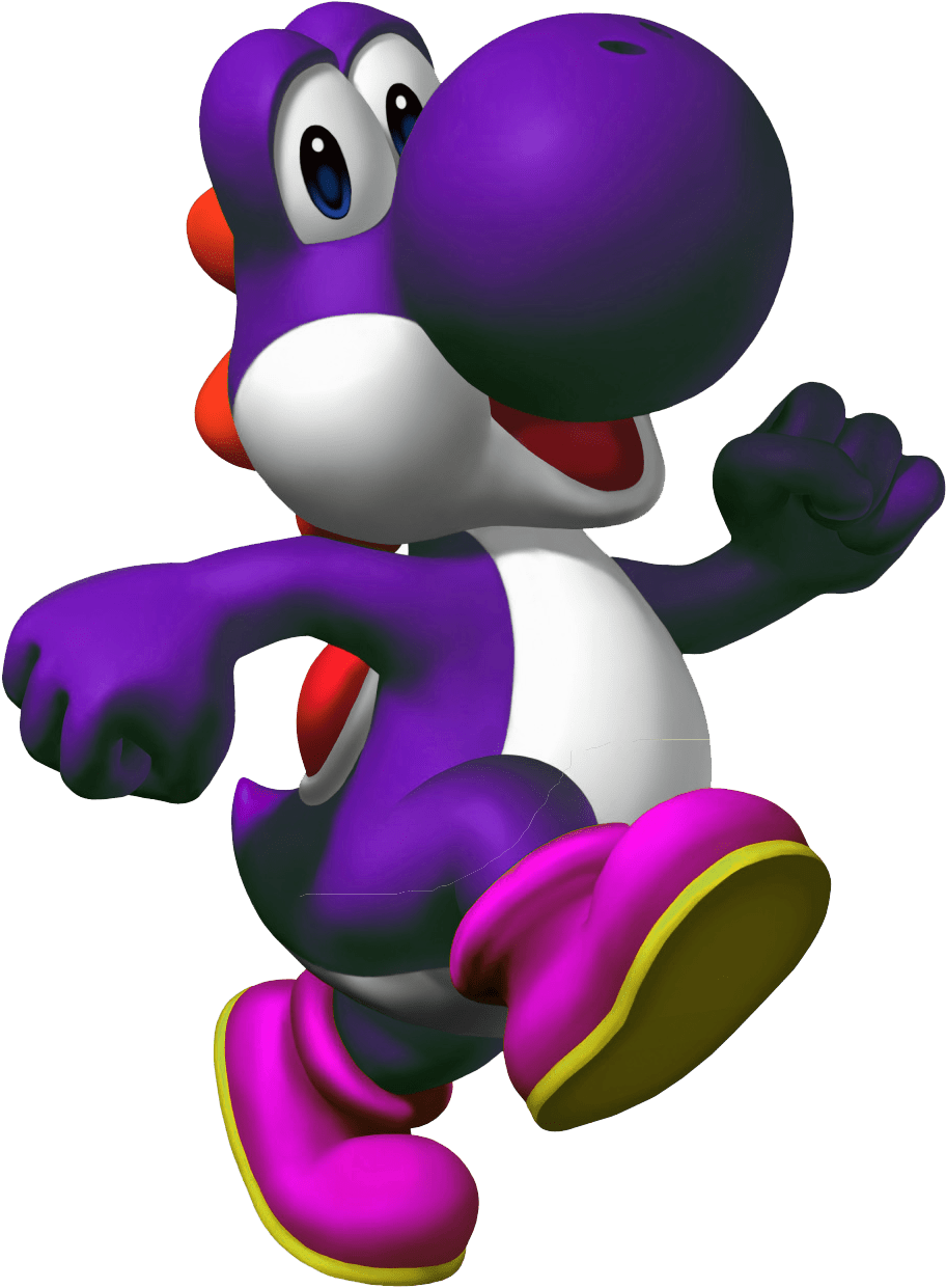 Super Mario Purple Yoshi - Mario Yoshi (939x1270), Png Download