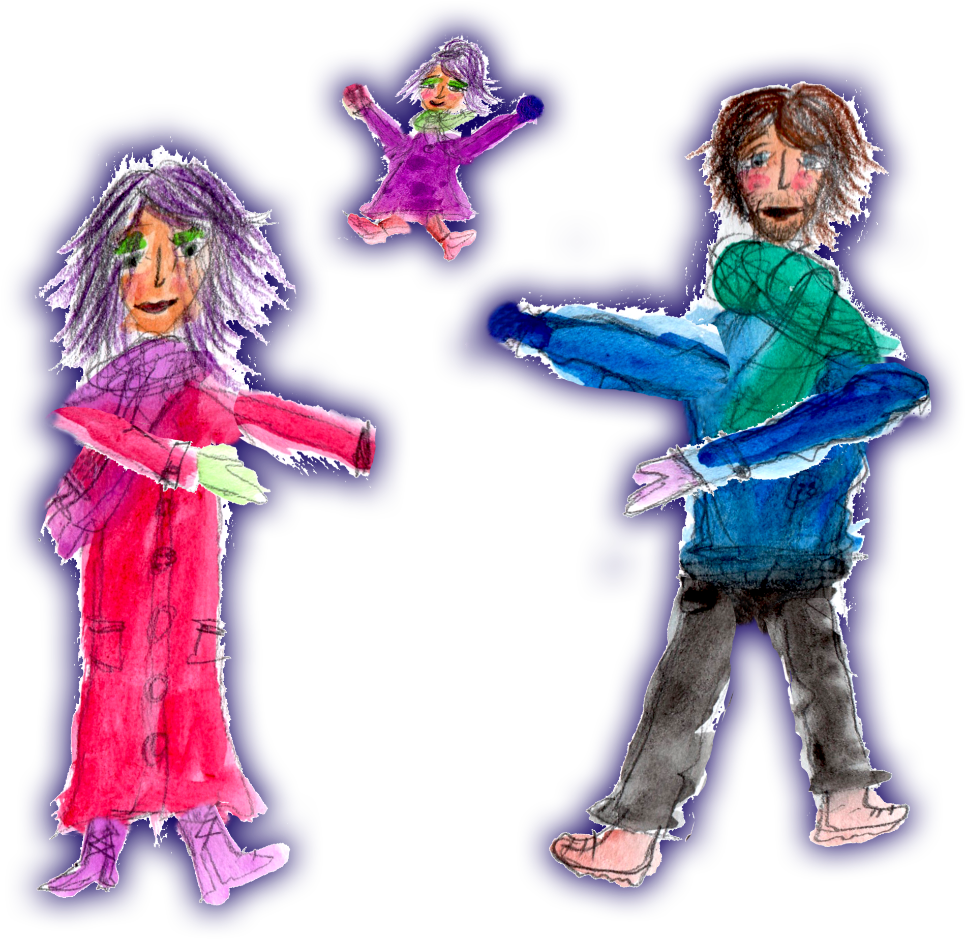 Familia Yuyiko Arriba - Illustration (2431x2054), Png Download