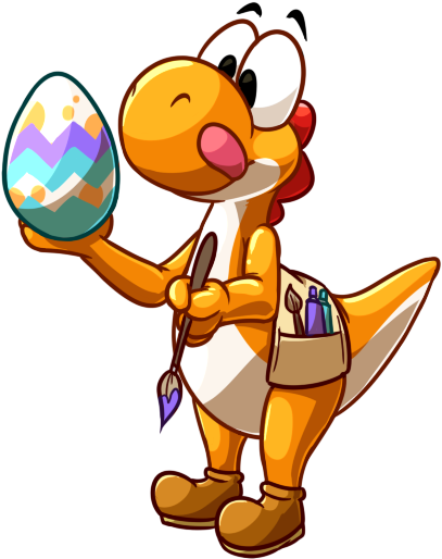 Easter Yoshi - Cartoon (600x600), Png Download