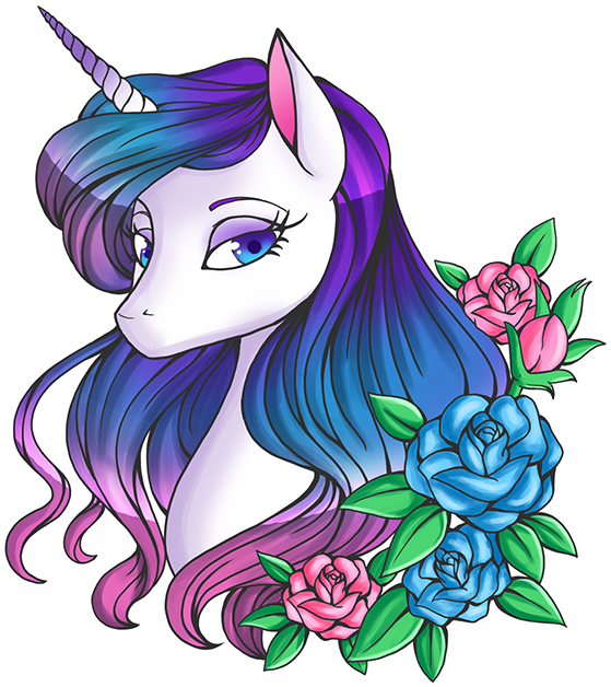 Unicorn Illustration (700x696), Png Download
