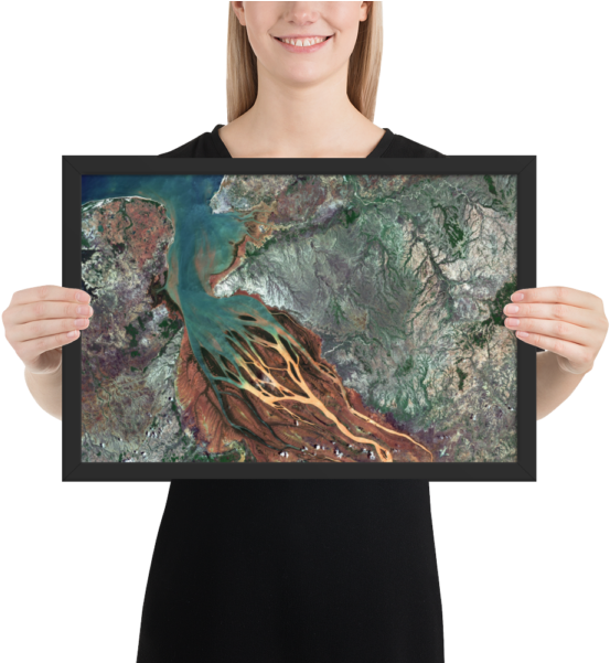 Framed Betsiboka River Delta, Madagascar Poster - Poster (600x600), Png Download