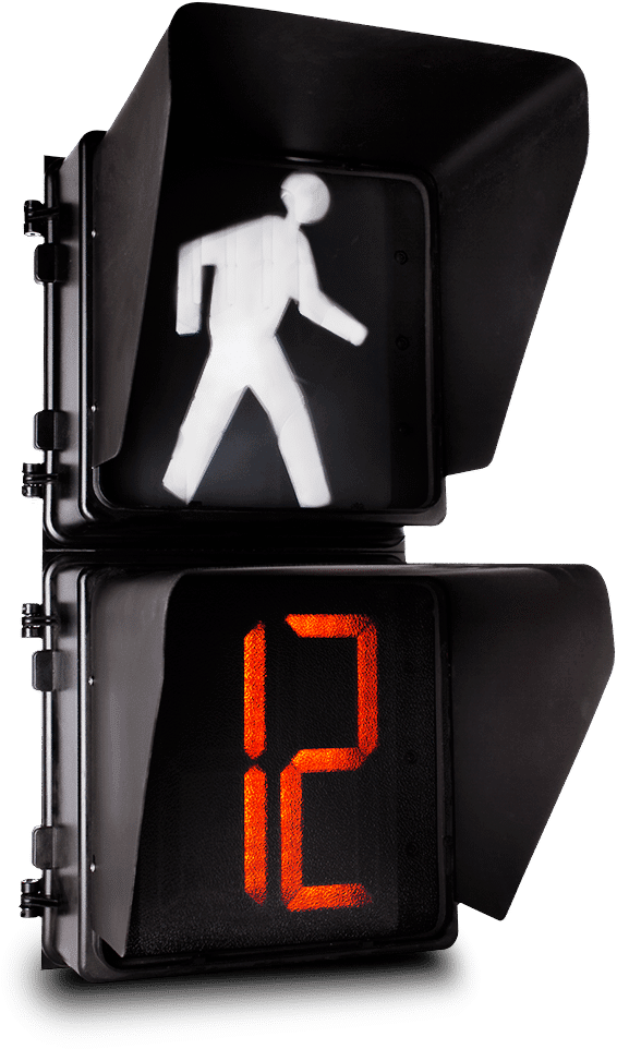 Superposed Pedestrian Signals - Countdown Pedestrian Signal (1000x1000), Png Download