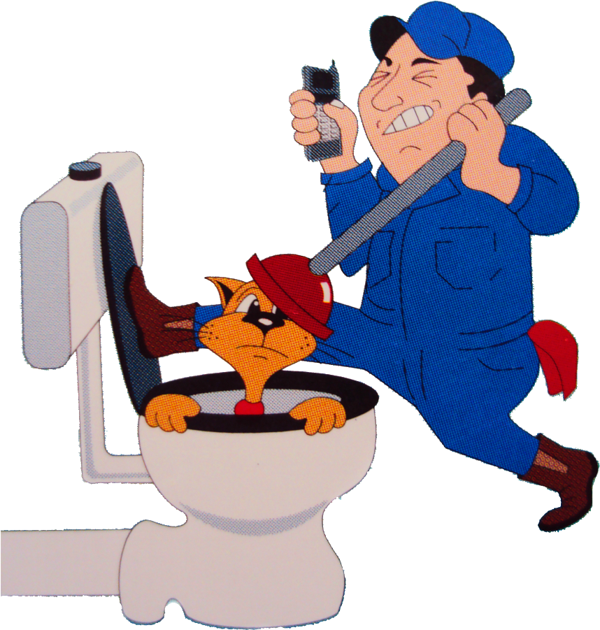 Plumber Clipart Drainage System - Plumber Cartoon Transparent Background (907x943), Png Download