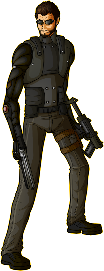 Adam Jensen Png - Fiction (403x969), Png Download