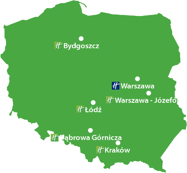 Holiday Inn Hotels In Poland - Poland Map Icon (640x597), Png Download