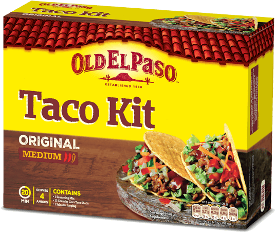 Crunchy Taco Kit - Old El Paso Taco Kit Original (800x450), Png Download