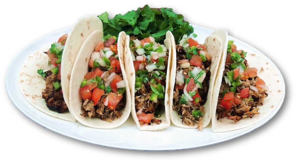 Tacos - Tacos De Carnitas Png (1029x619), Png Download