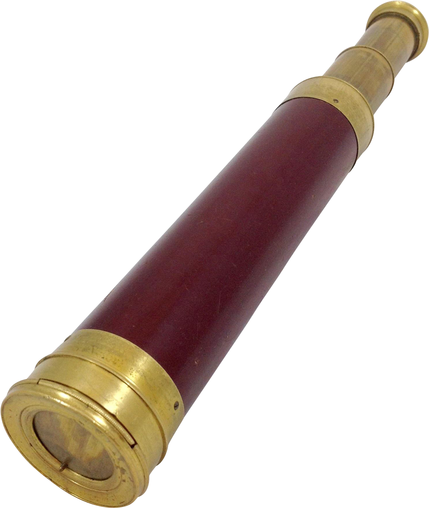 Mahogany And Brass Collapsible Telescope Spyglass C - Monocular (1753x1753), Png Download