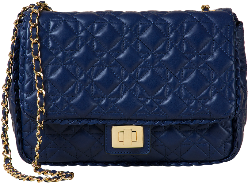 Big Quilted Leather Bag - Santi Borse (900x900), Png Download