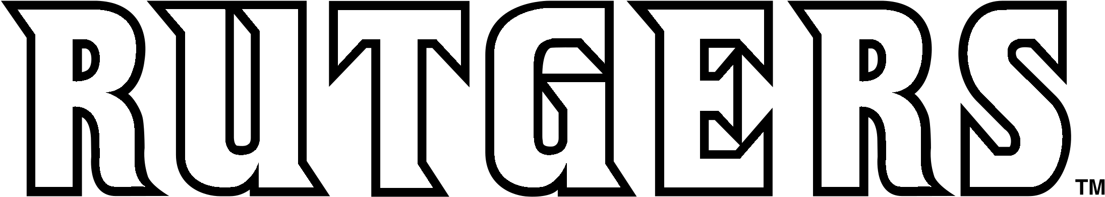 Rutgers Scarlet Knights Logo Black And White - Calligraphy (2400x2400), Png Download