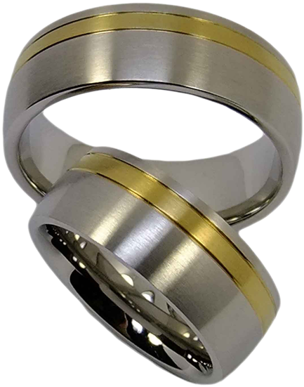 2 Couple Rings Made Of Stainless Steel (800x600), Png Download