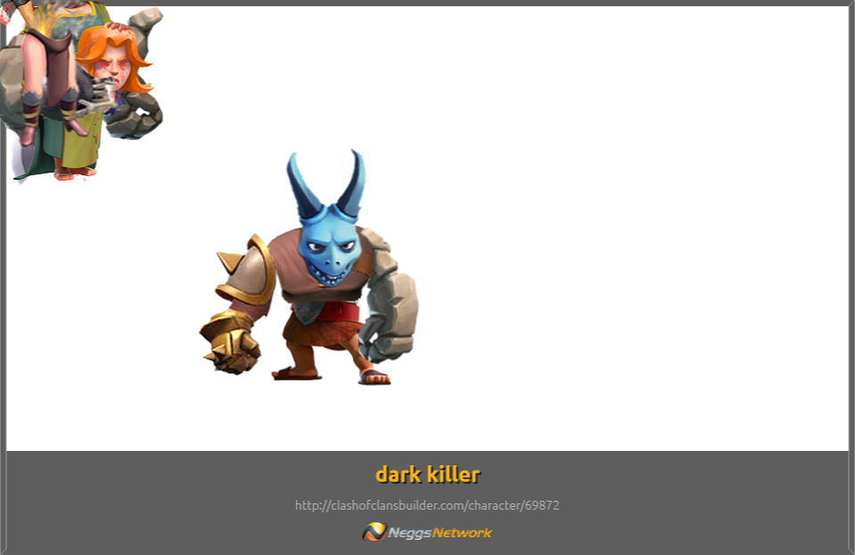 Dark Killer Character - Clash Of Clans (960x624), Png Download