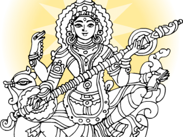 Saraswati Png Transparent Images - Drawing Related To Sanskrit (640x480), Png Download