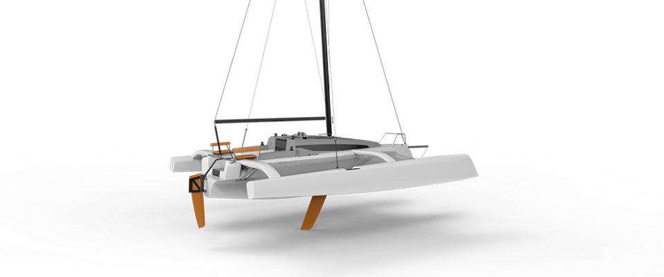 Corsair 880 Trimaran - Trimaran (960x400), Png Download