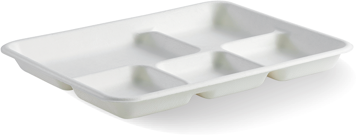5-compartment Biocane Tray - Sink (800x800), Png Download
