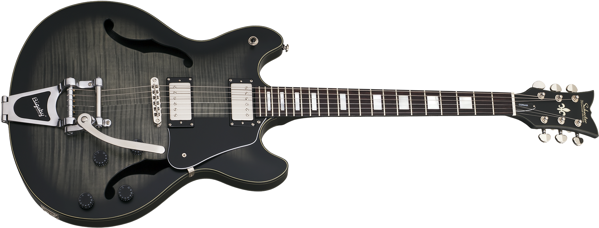 Corsair Custom - Les Paul Semi Acoustic (2000x769), Png Download
