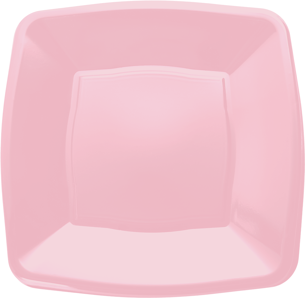 Pink Square Disposable Plastic Party Side Plates 7"/18cm - Plate (1200x1200), Png Download