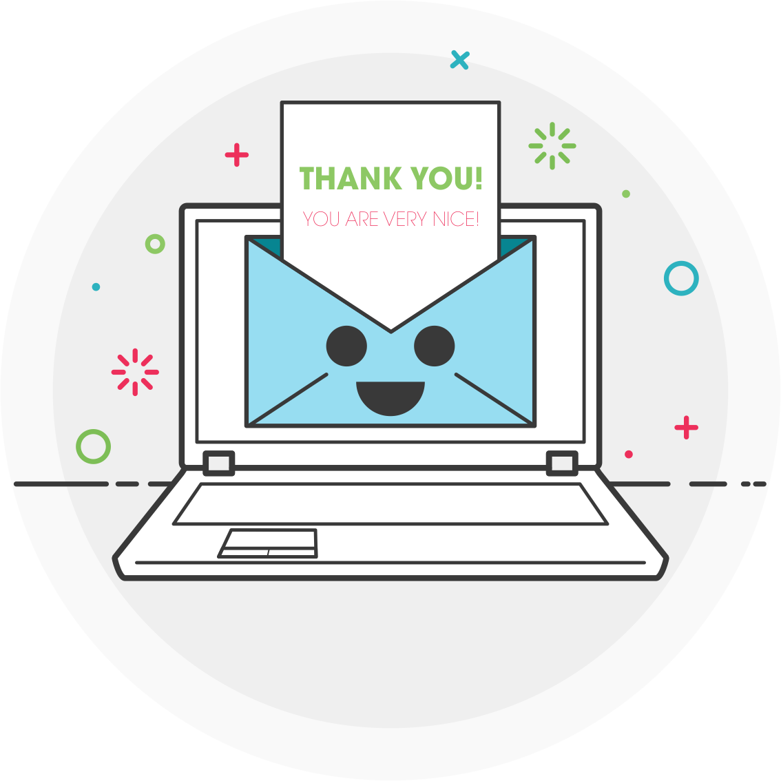 Thank You - Flores Fuxico (1134x1134), Png Download