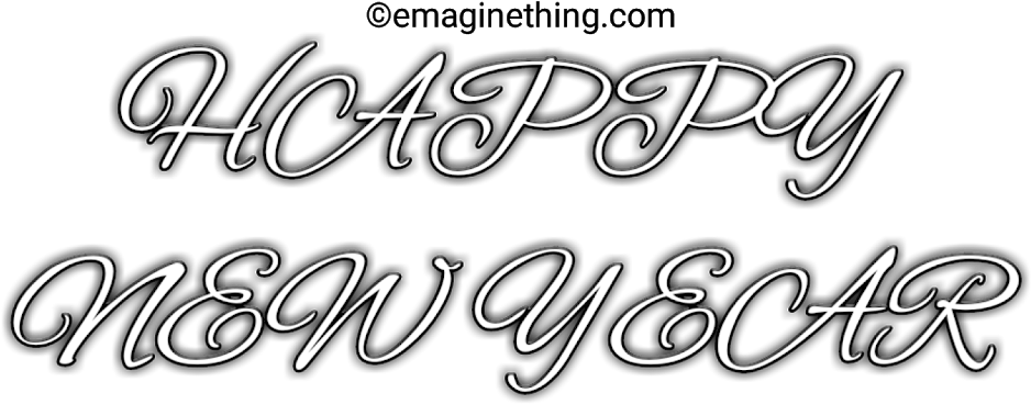 Happy New Year Text Png 2019-whatsapp Sticker,download (1024x576), Png Download