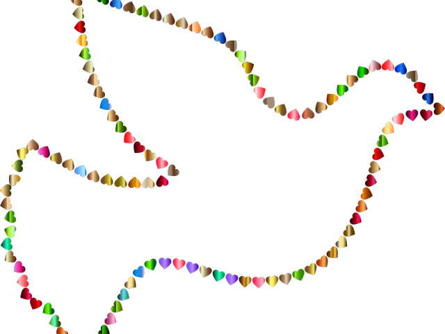 Peace Dove Clipart Love - Paz Paloma Colorida Transparencia (640x480), Png Download