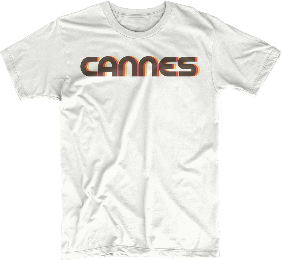 Retro Cannes T-shirt - T-shirt (1000x924), Png Download