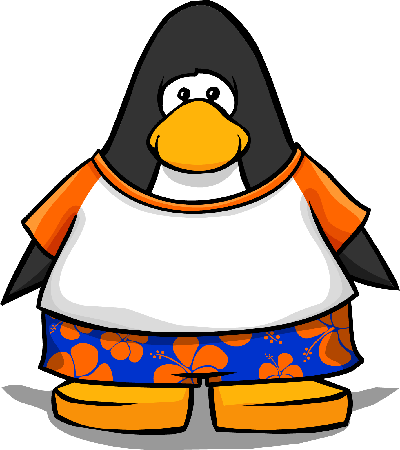 Orange Clipart Penguin - Club Penguin (1380x1554), Png Download