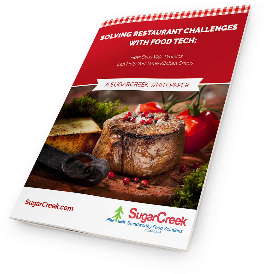 Download The Ebook "solving Restaurant Challenges With - Sugar Creek Packing (1100x1143), Png Download
