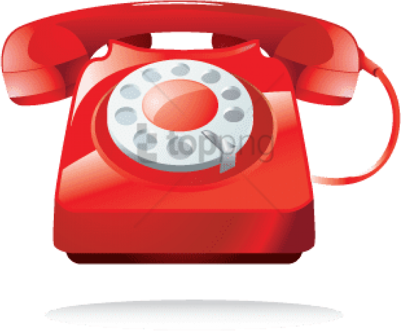 Phone Png Free Download - Red Phone (600x532), Png Download