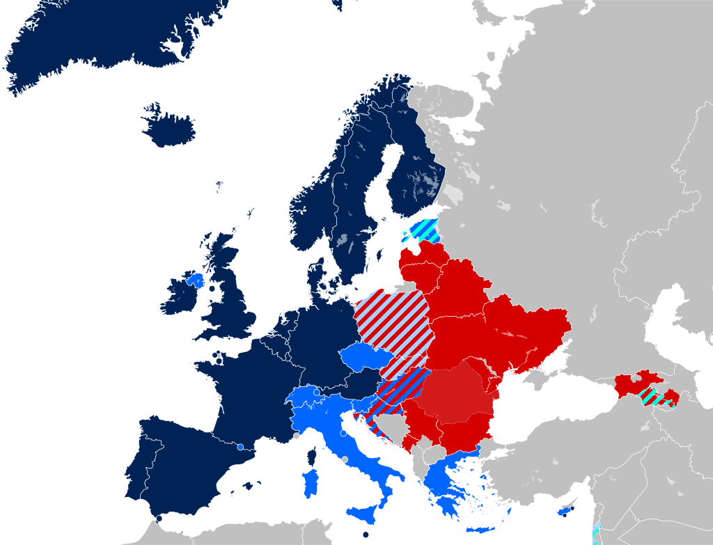 Same-sex Marriage Map Europe Detailed - Literacy In Europe Map (1024x783), Png Download