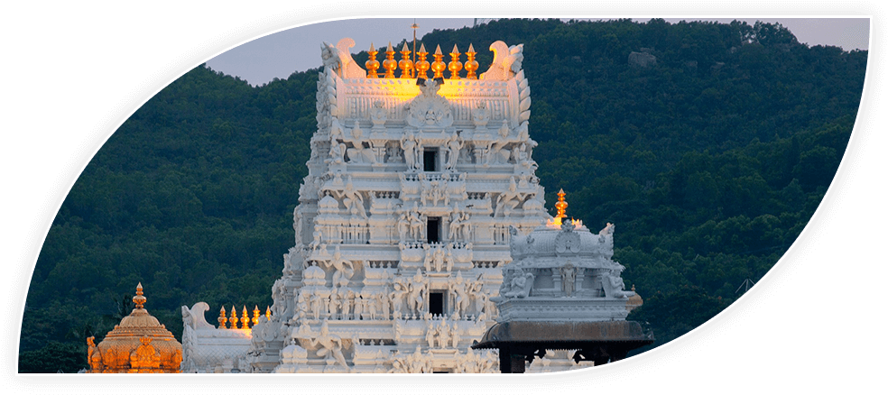 Online Bus Ticket Booking Balaji Tour Package - Tirumala Venkateswara Temple (990x442), Png Download
