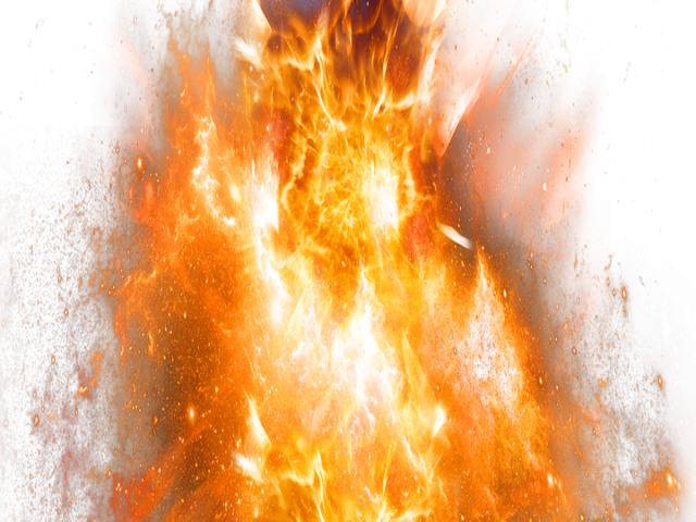 Flames Clipart Realistic Fire Flame - Cassini Crashing Into Saturn (640x480), Png Download