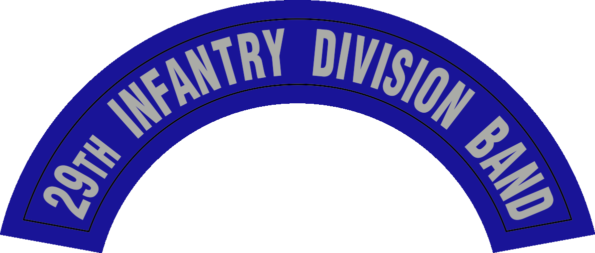 Us Army 29th Inf Div Band Tab - Circle (1190x507), Png Download