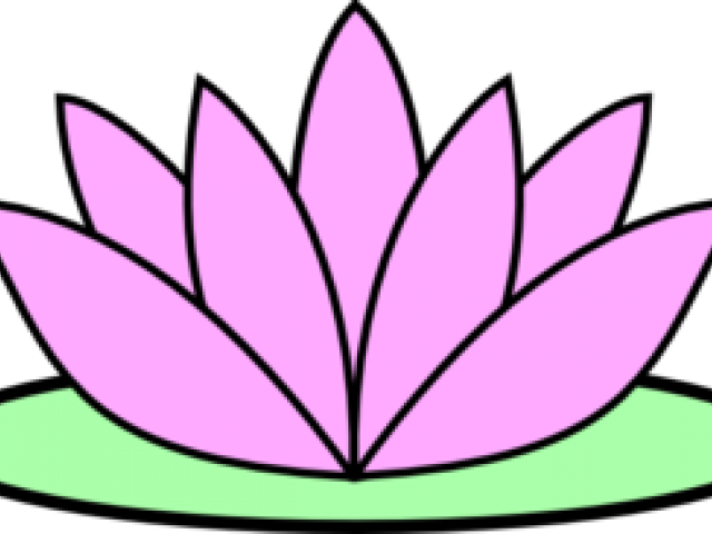 Lotus Clipart - Lotus Flower Easy Drawing (640x480), Png Download