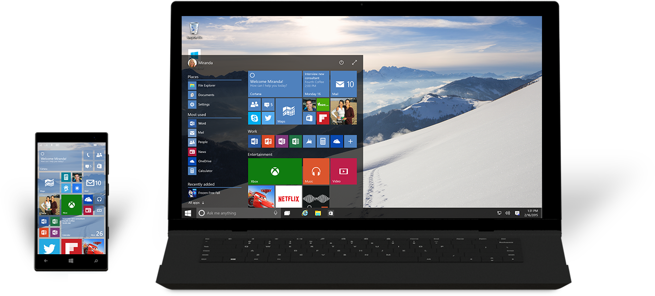 New Windows 10 Build Arrives Next Week, First Build - Windows 10 Phone Desktop Mode (1403x800), Png Download