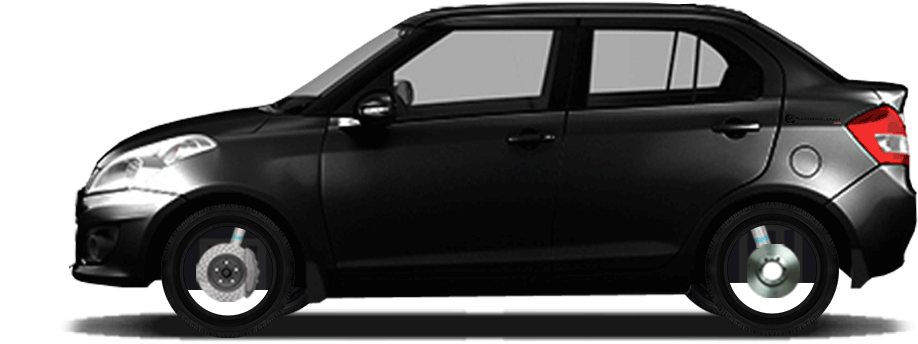 Alloy Wheels For Maruti Suzuki Swift Dzire Zxi 2011, - Alloy Wheels For Dzire (988x350), Png Download