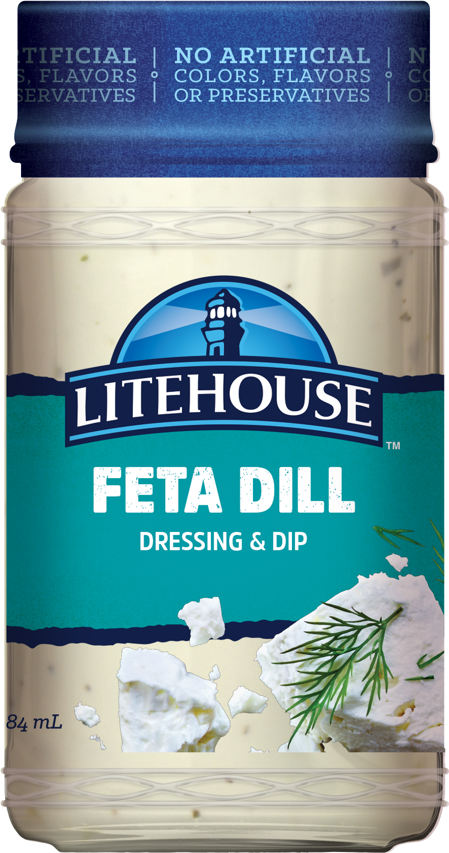 Litehouse Feta Dill Dressing & Dip - Feta And Dill Dressing (998x1781), Png Download