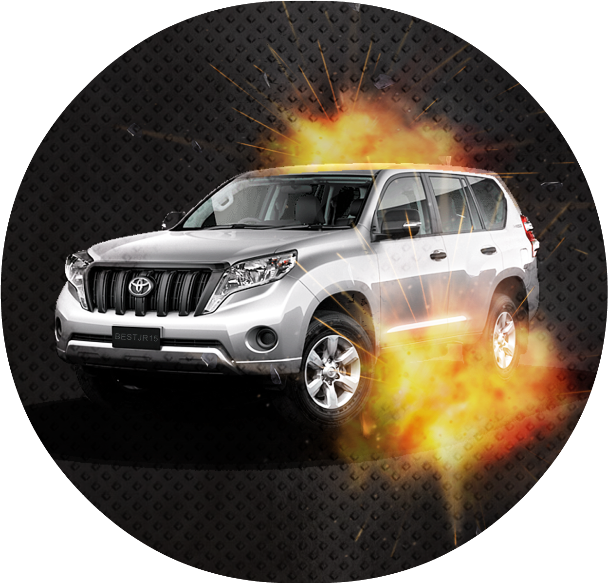 Antiblast - Toyota Land Cruiser (1368x1310), Png Download