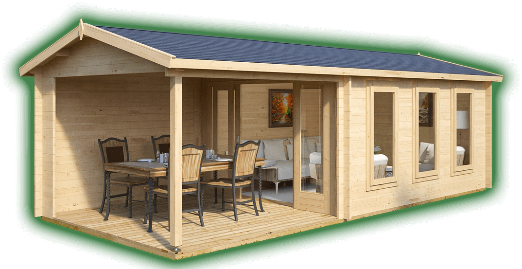 Small Summer House - Contemporary Summer House (1074x553), Png Download