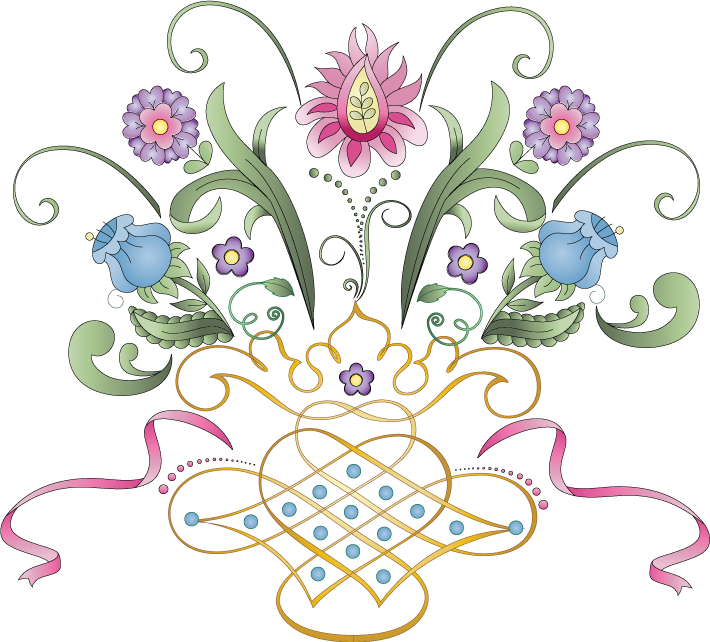 Jacobean Dreams/beautiful Borders (710x642), Png Download