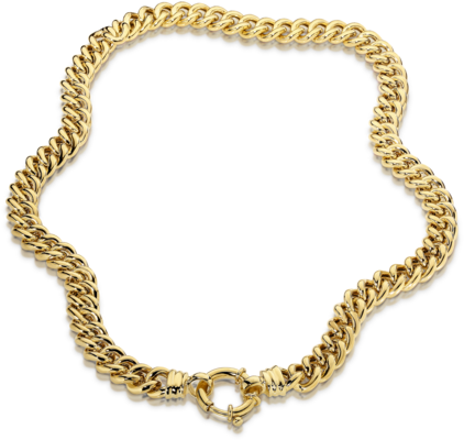 Gold Necklet - Chain (600x591), Png Download