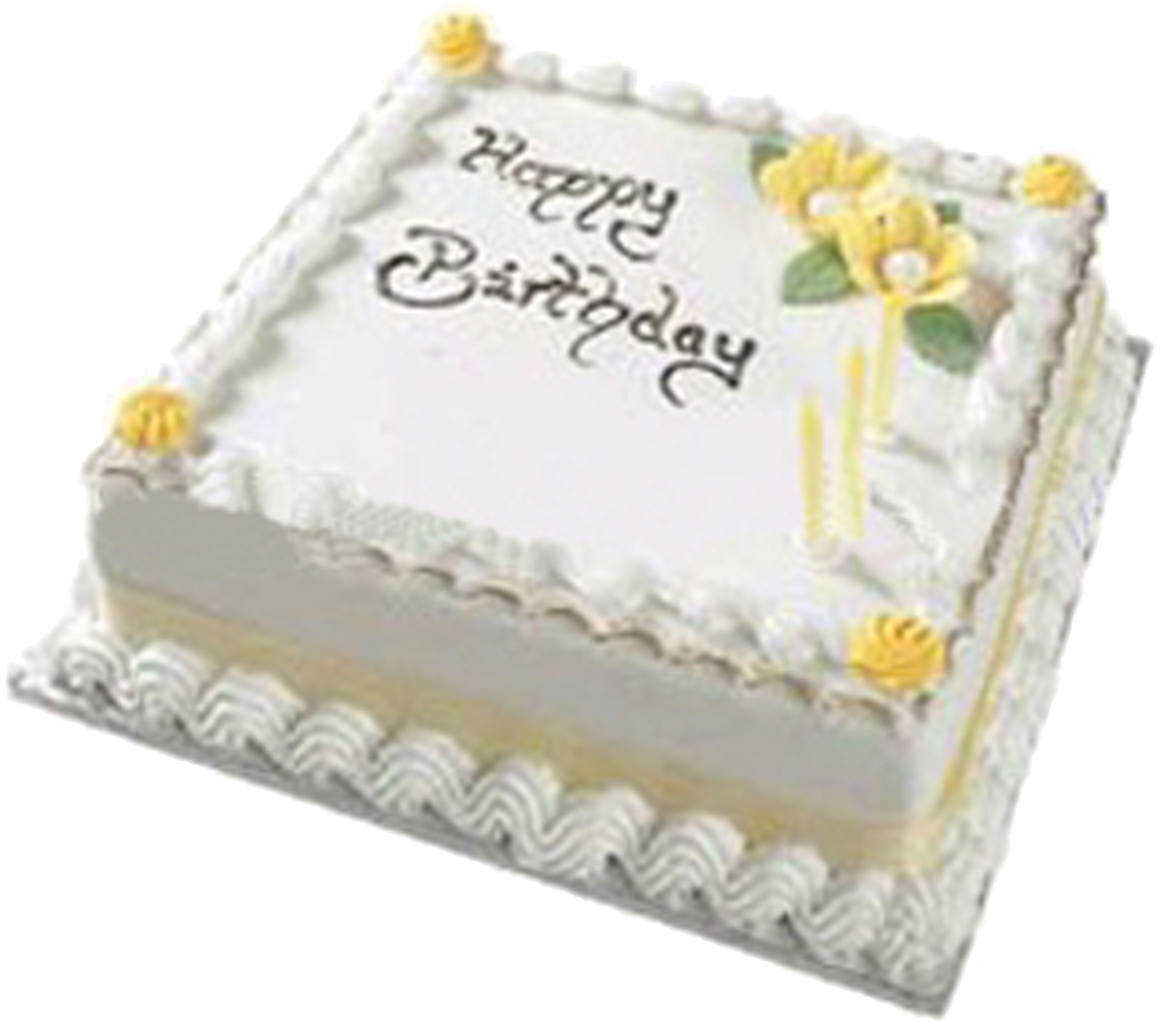 Whiteforest Cake 2kg Hilton - Vanilla Birthday Cake Square (1200x1200), Png Download