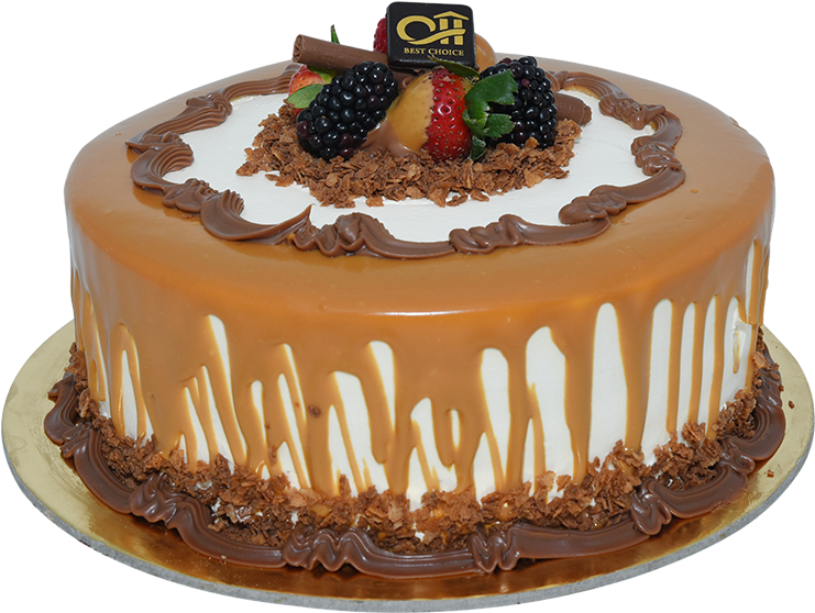 Caramel Cake - Birthday Cake (1000x768), Png Download