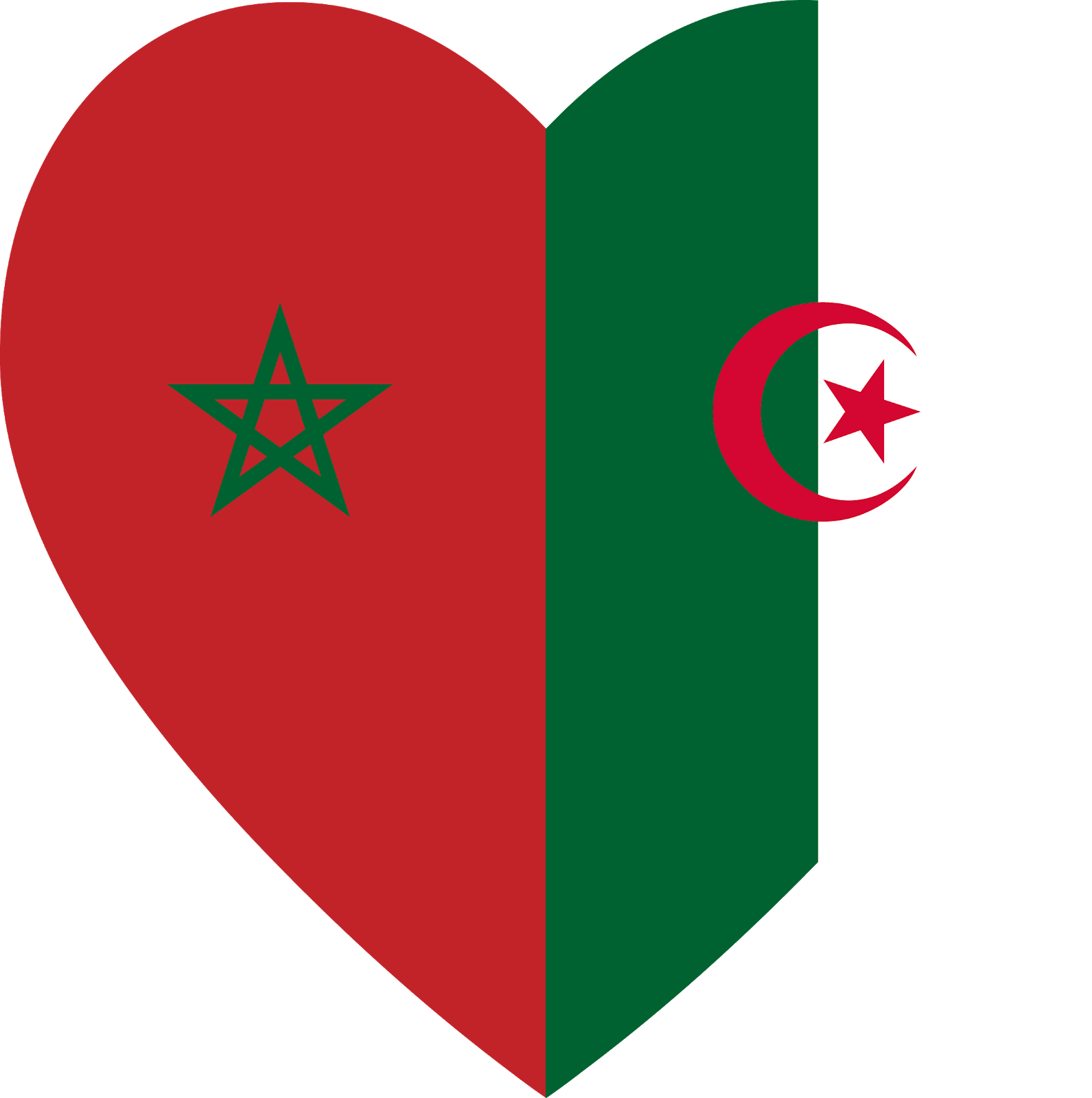 Download Flag Love Morocco Algeria Svg Eps Png Psd - Flag Of Algeria (1591x1600), Png Download